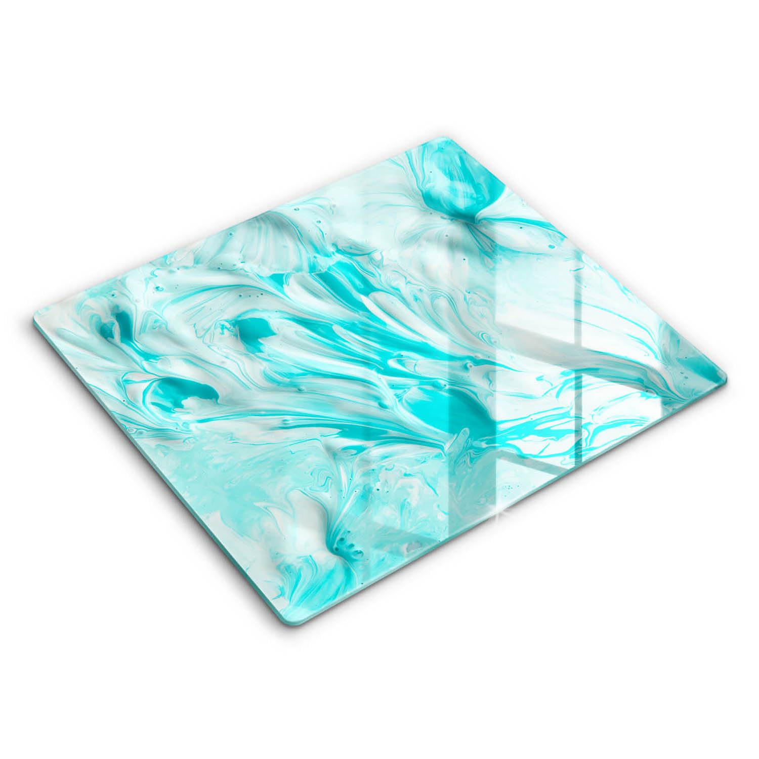 Plaque de protection induction 60x52 cm Wallfluent en verre avec motif peintures abstraction
