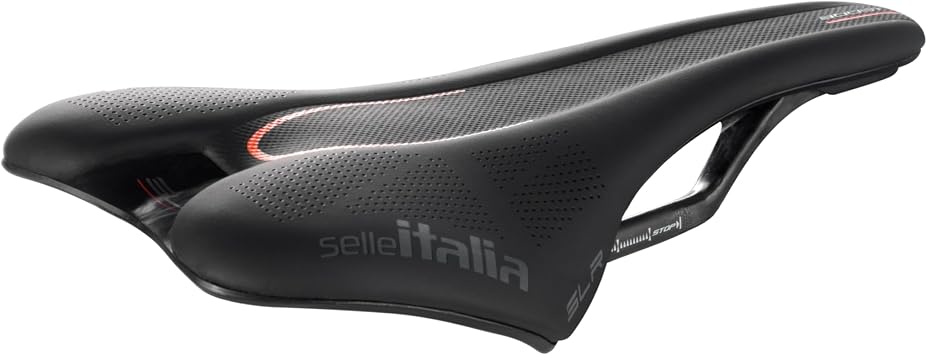 Selle Italia SLR Boost Kit Carbonio Road Bike Saddle - Comfortable Road Bicycle Seat for Men and Women, Black, Kit Carbon, 248 x 130mm