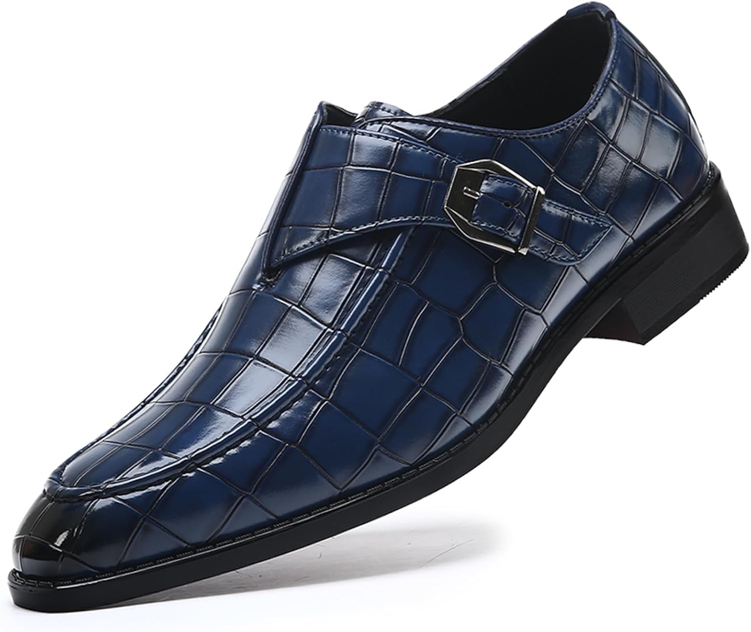 Men's Monk Strap Dress Loafer Shoes Slip-on Tuxedo Loafers for Men Formal Business Casual