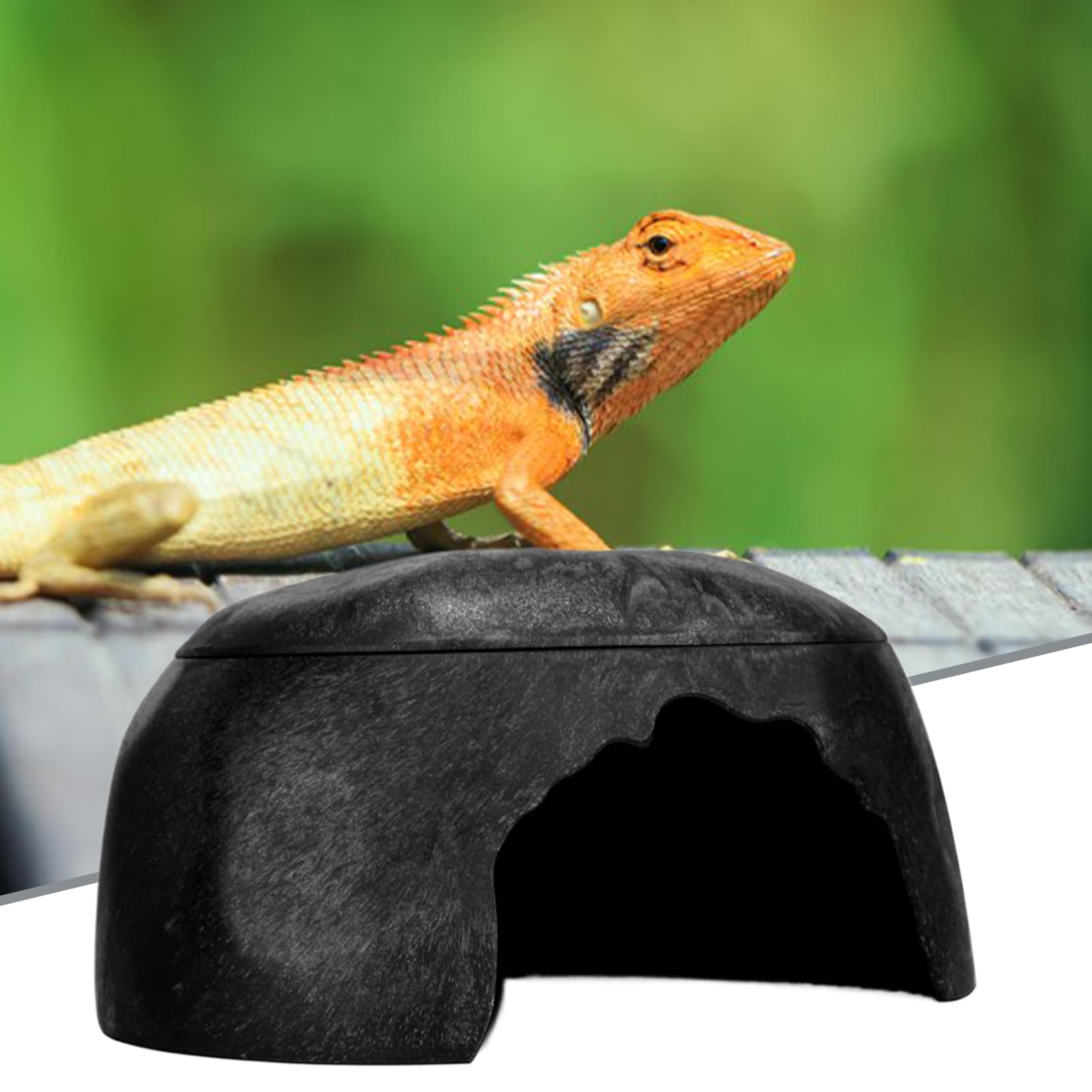Terrarium Kompaktowe akcesoria do terrarium i schronienie dla zwierząt | Kryjówka dla gadów Dla gekonów lamparcich, agam brodatych, żółwi, żab, jaszczurek, do użytku
