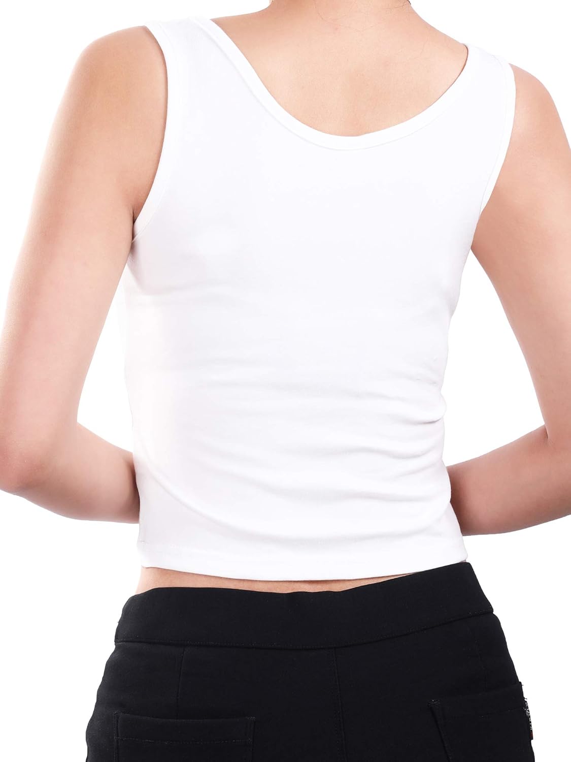 3 Pieces Women Basic Crop Tank Top Sport Racerback Short Top Sleeveless Cropped Fitted Tank - Image 6