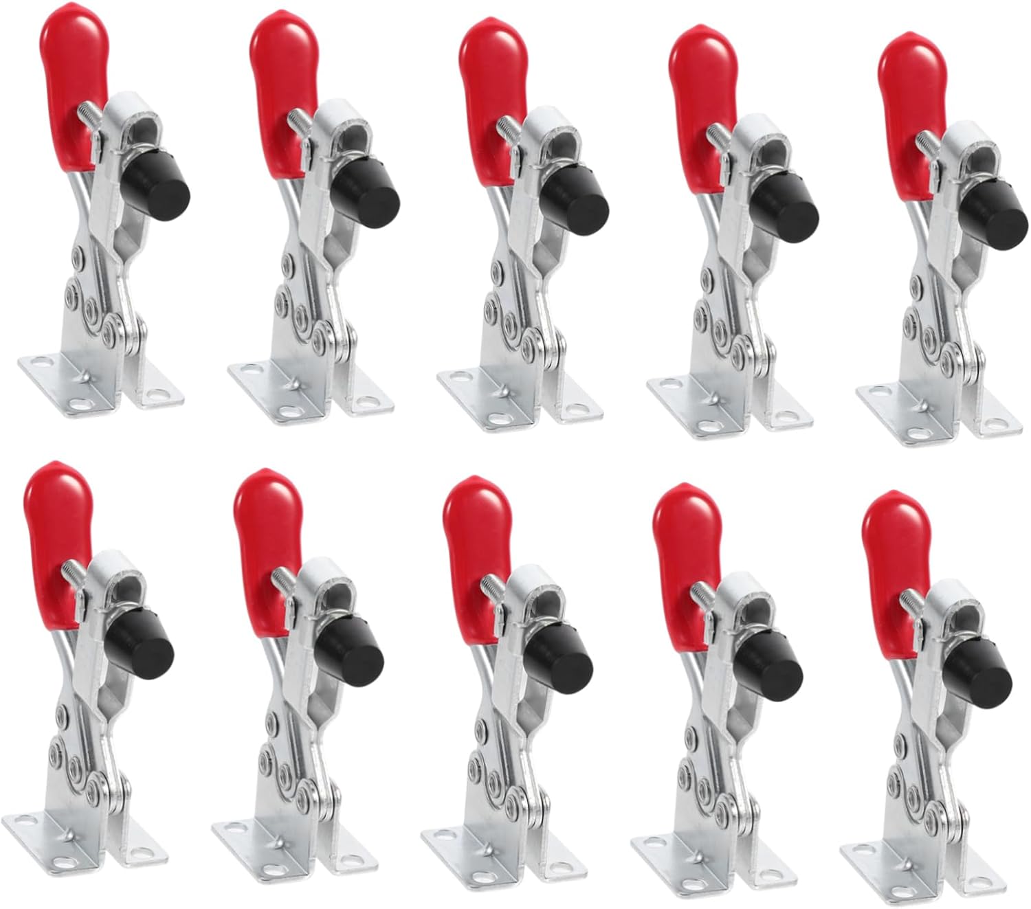 jojofuny 10pcs Horizontal Toggle Clamps Downward Pressing Quick Clamps for Easy Operation Stable Clamping Force for Welding Woodworking and Tool Equipment