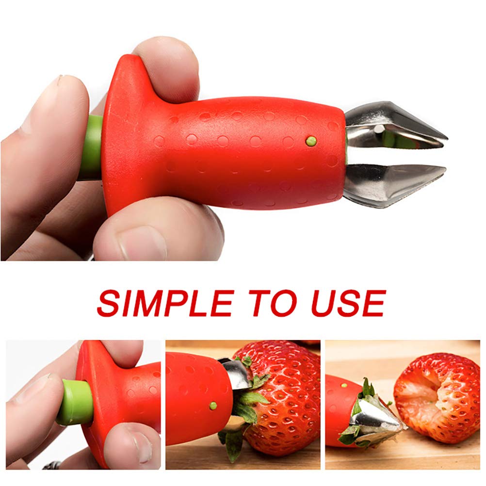 Calayu Fruit Seed Remover Stem Remover Strawberry Huller Remove Strawberry  Seed Remover Mini Stem Core Pit Remover : Amazon.nl: Home & Kitchen