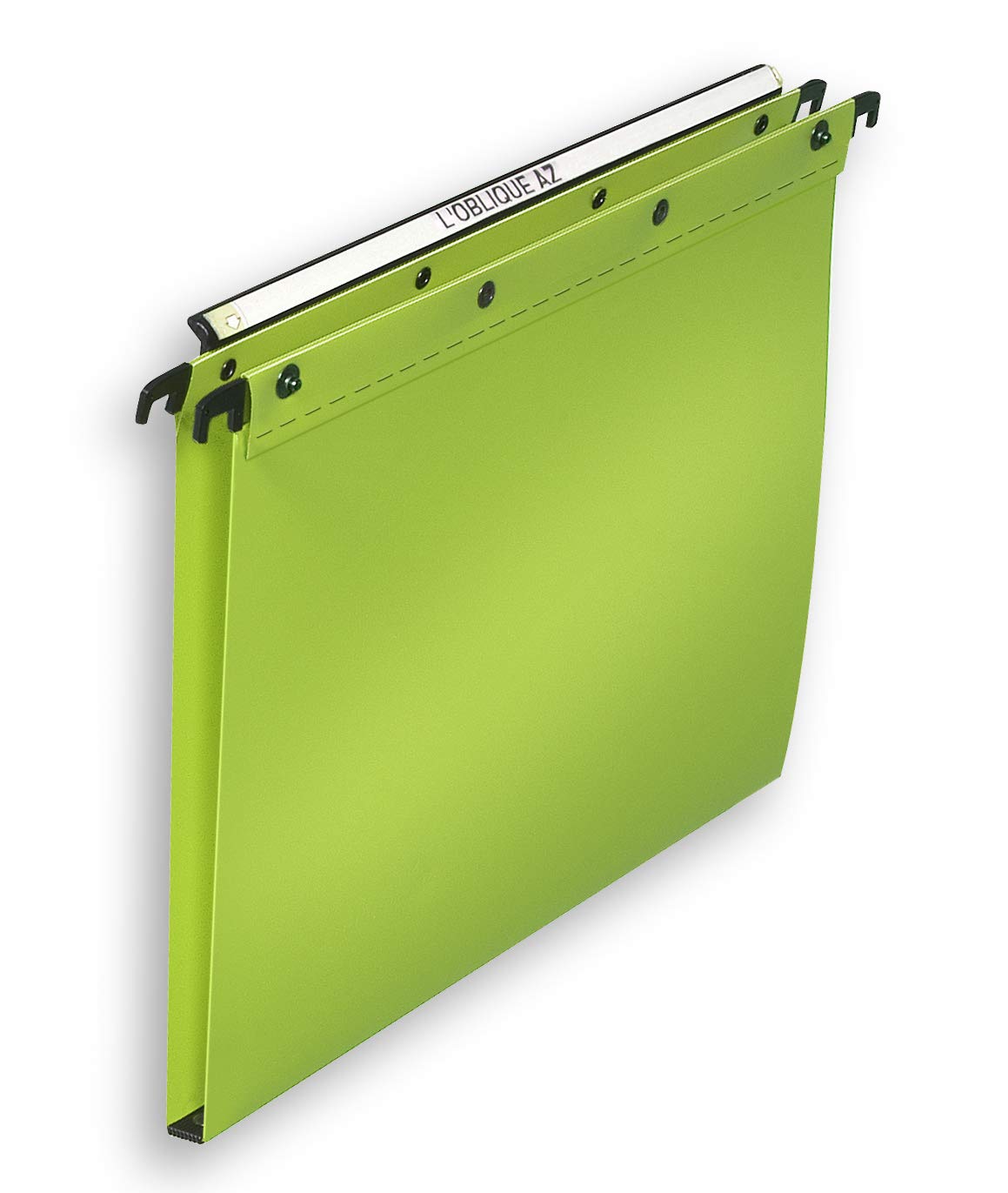 L' Oblique 13259 cartella sospesa polipropilene Ultimate cassetto interasse 330 mm 5/10e H 250 mm Fondo 15 Anice Pack di 10 verde