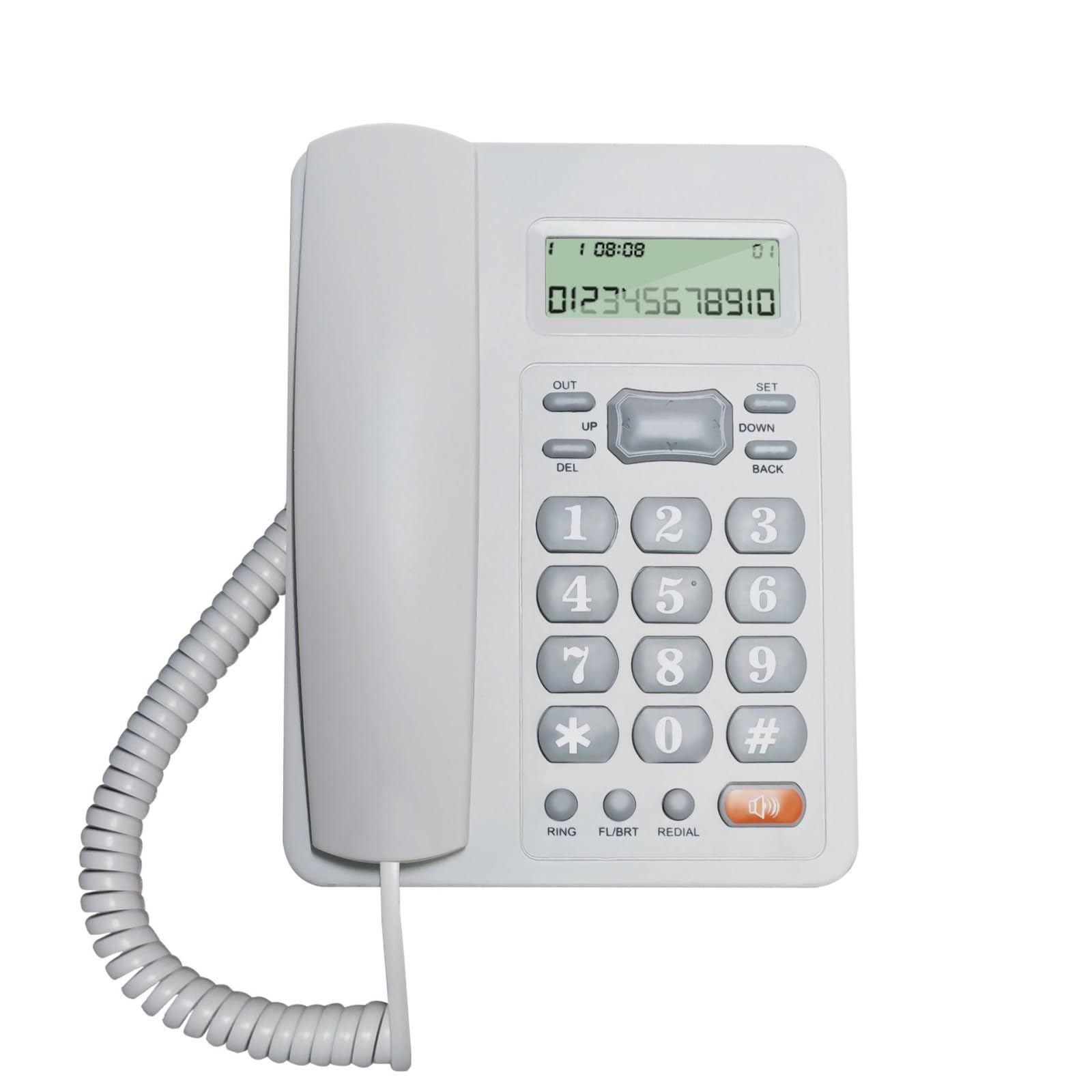 Teléfono con cable 8207CID de sobremesa y pared con botones grandes 7