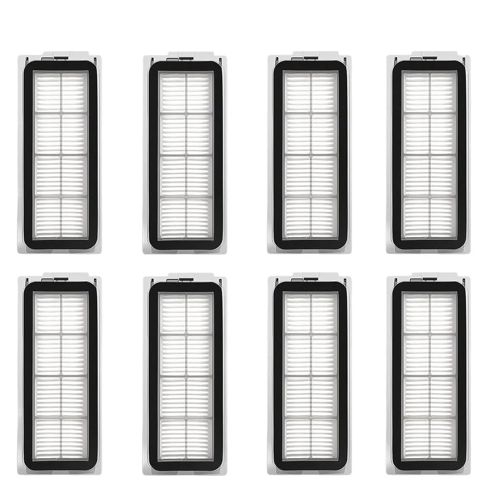 Compatible para Midea Kit Completo Consumibles Robot V12 Pro | Cepillos, Filtro Y Paños Para Recambio Diario(8PCS Filter)