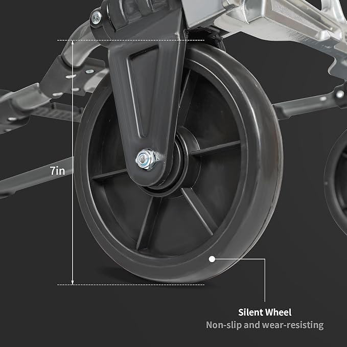 Carretilla plegable con capacidad de 264 lb, mango telescópico miniatura 6