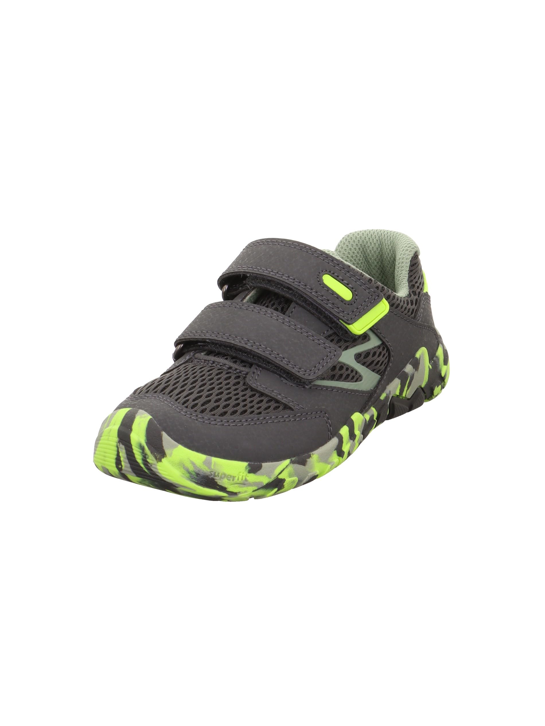Superfit Trace Sneaker, Grey Yellow 2000, 7.5 UK Child