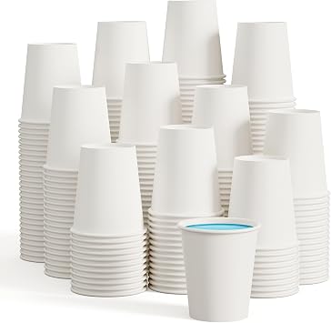 LITOPAK 480 Pack 5 oz Disposable Paper Coffee Cups, White Hot Espresso Cups for Party, Picnic, and Travel