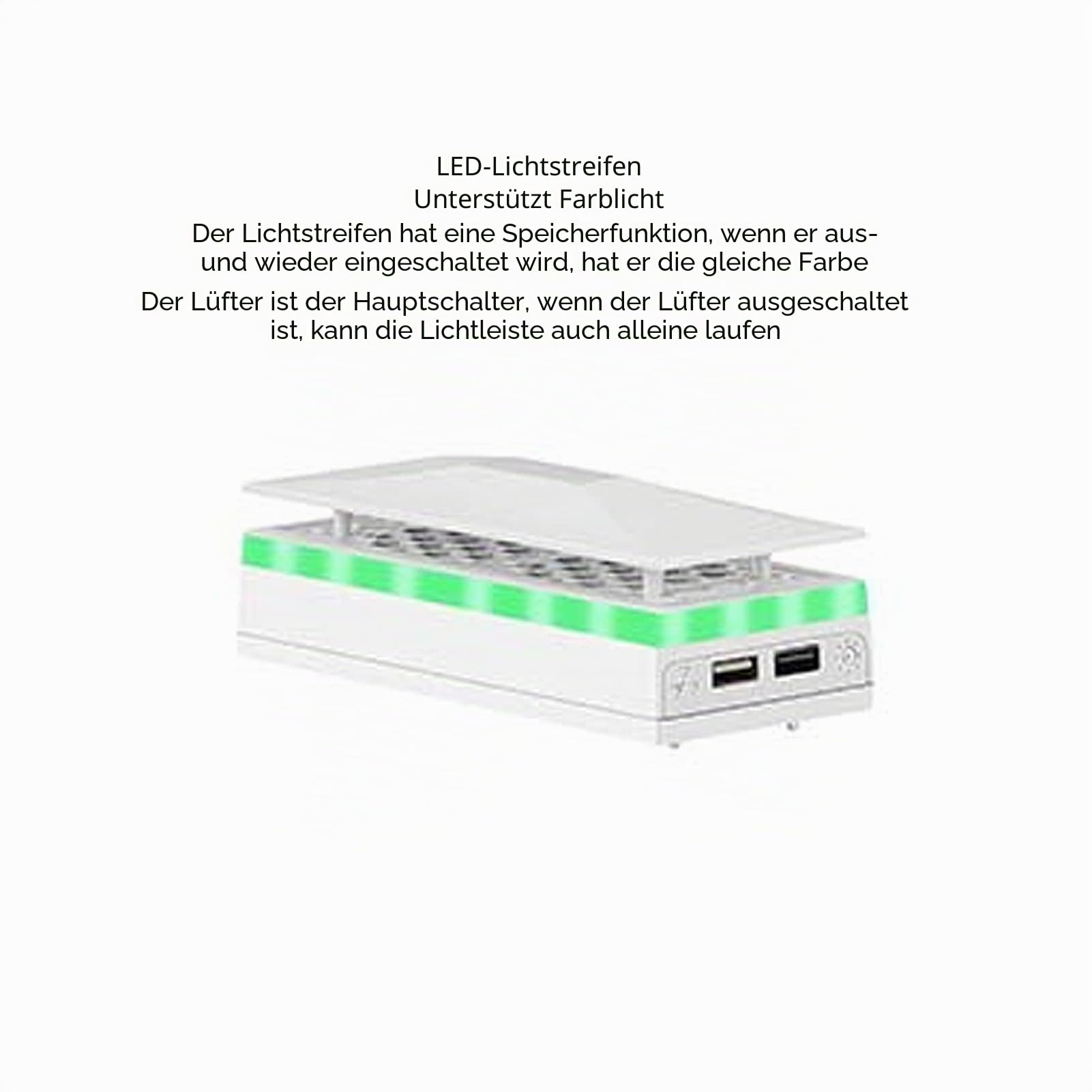 Lüfter für Series S, 4500 U/min, Zwei Leise Hochgeschwindigkeitslüfter mit RGB-Lichtstreifen, Staubdichter, Farbenfroher Konsolenlüfter