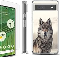 Vista 7 de Funda de teléfono a prueba de golpes compatible con Google Pixel 6a, con protector de pantalla de vidrio templado -Astronaut