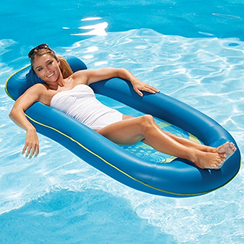 Aqua Comfort Pool Float Lounge – Inflatable Pool Floats For Adults With Headrest And Footrest – Bubble Waves #TOP3