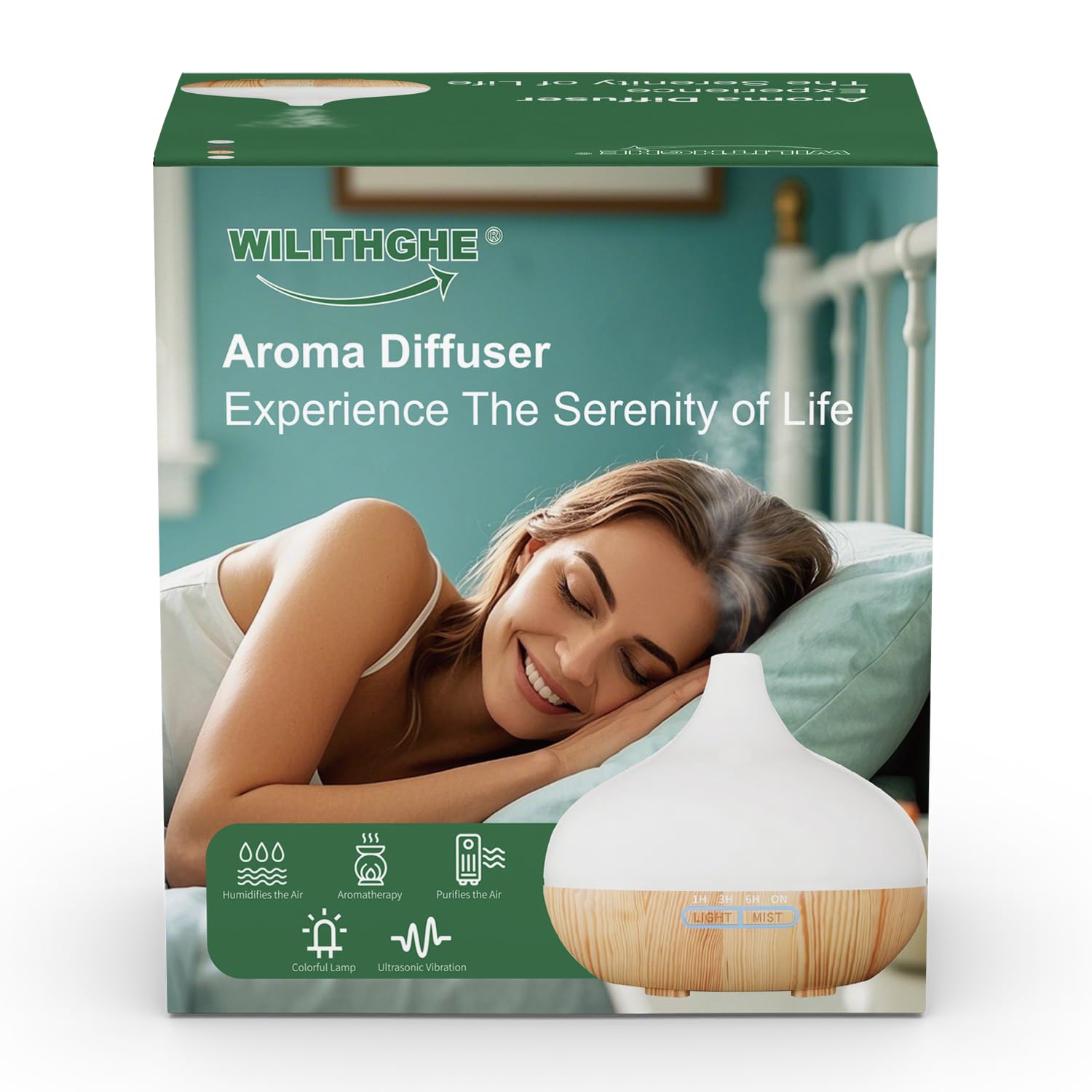 Aroma Diffuser Set für ätherische Öle 500ml Fernbedienung 14 LED Farben 4 Timer Einstellungen Raumduft Ideal für Entspannung, Wellness & Aromatherapie