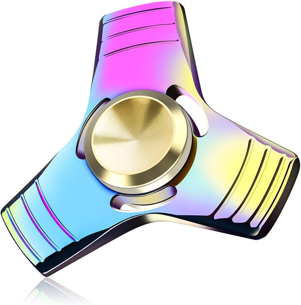 ATESSON Fidget Spinner Toy Ultra Durable Stainless Steel Bearing High Speed 3-10 Min Spins Precision Metal Hand Spinner EDC, ADHD Focus Anxiety Stress Relief Boredom Killing Time Toys for Kids Adults