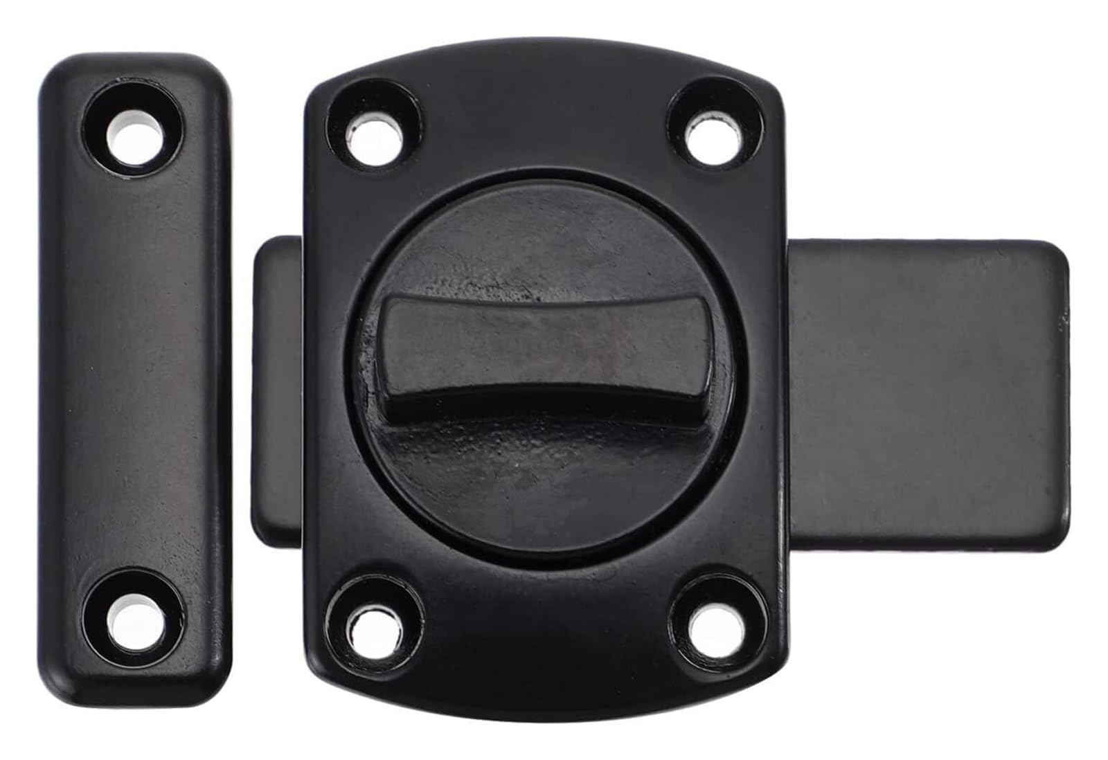 Rotate Bolt Latch Lock, Door Gate Latch Zinc Alloy Slide Bolt Barrel Multicolor(Black)