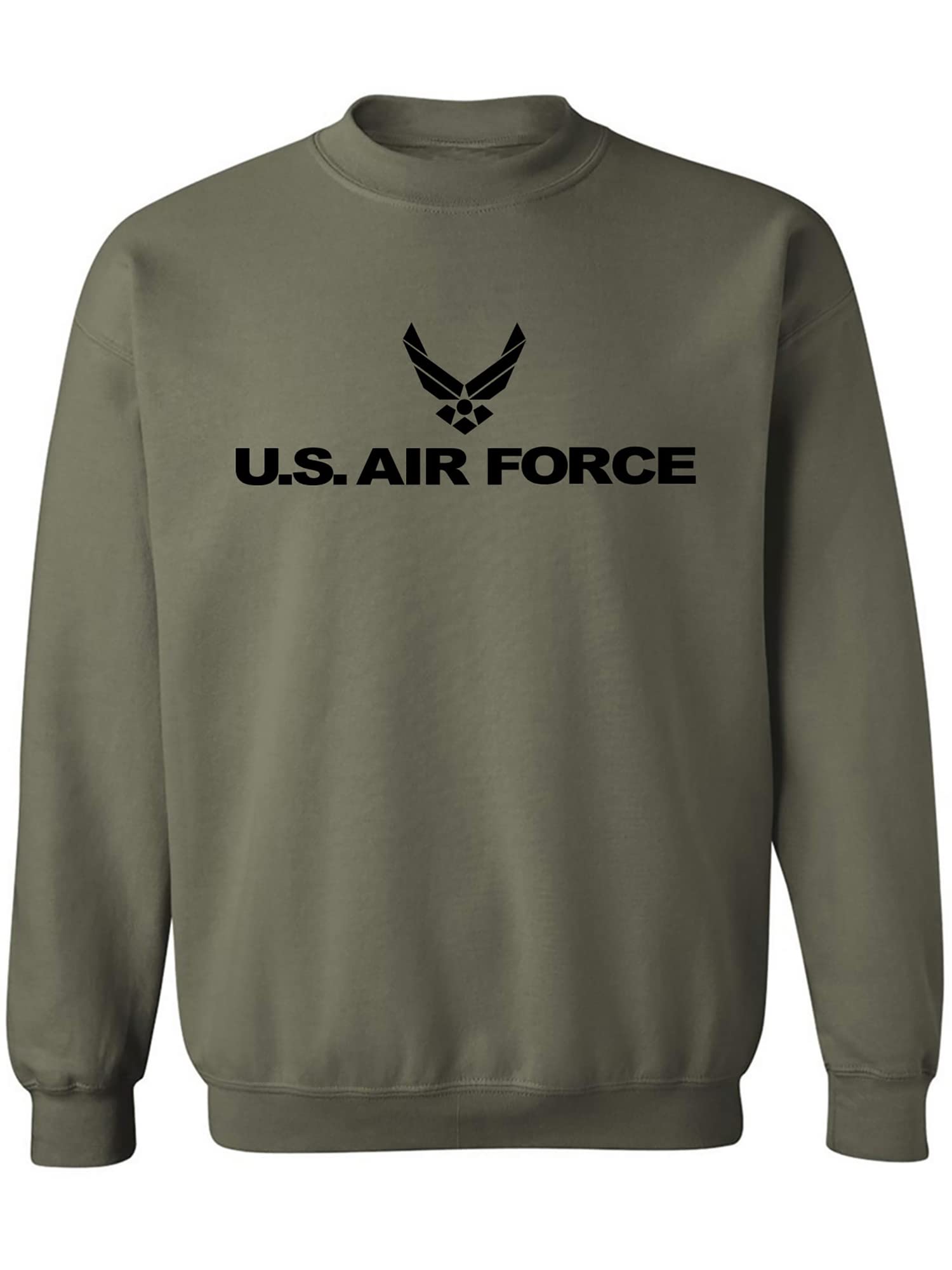 zerogravitee Air Force - Military Style Crewneck Sweatshirt in Military Green
