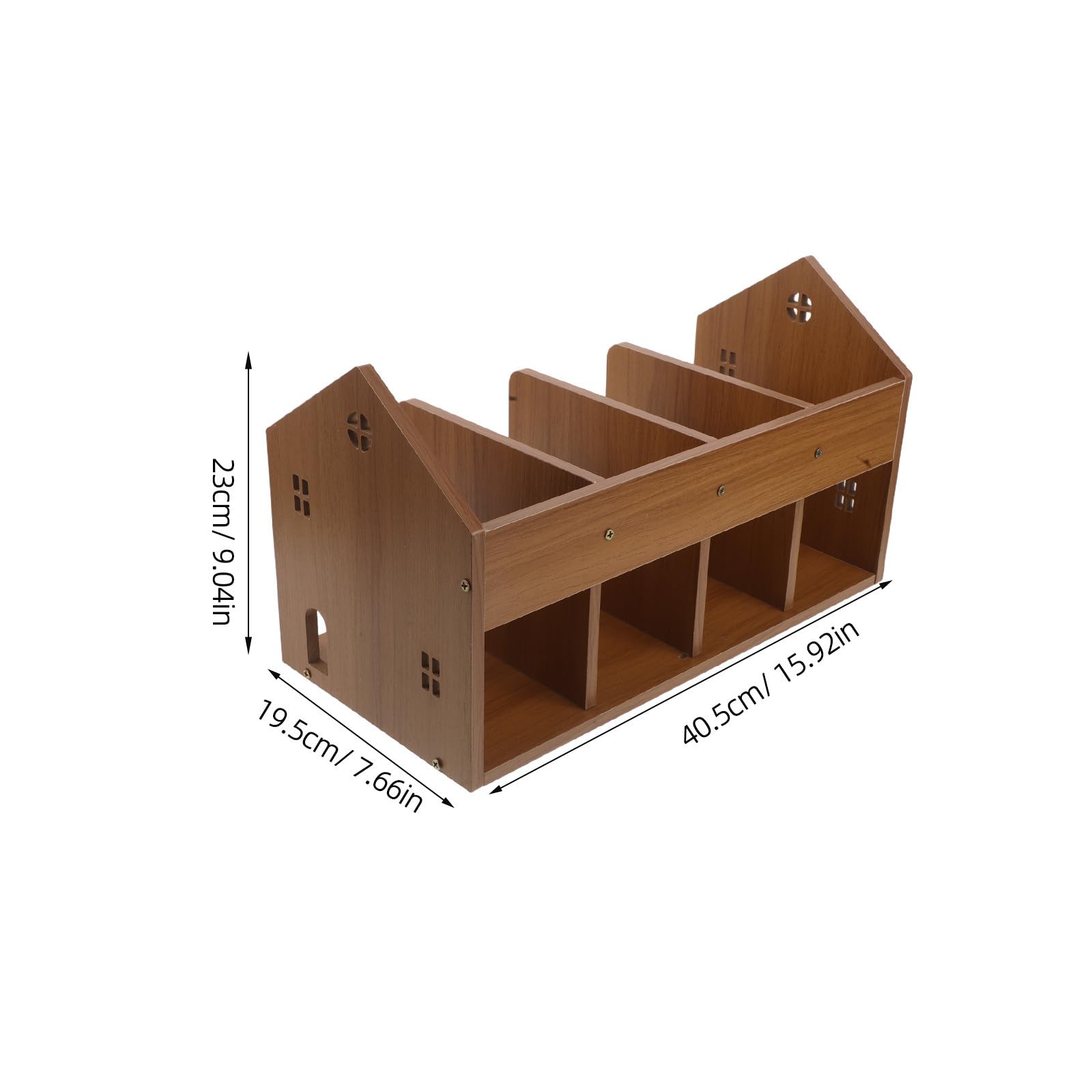 OSALADI Scaffale da Scrivania in Legno per Studenti e Ufficio, Organizer Portatile Minimalista Design a Rapido Accesso per Libri e Oggetti su Tavolo