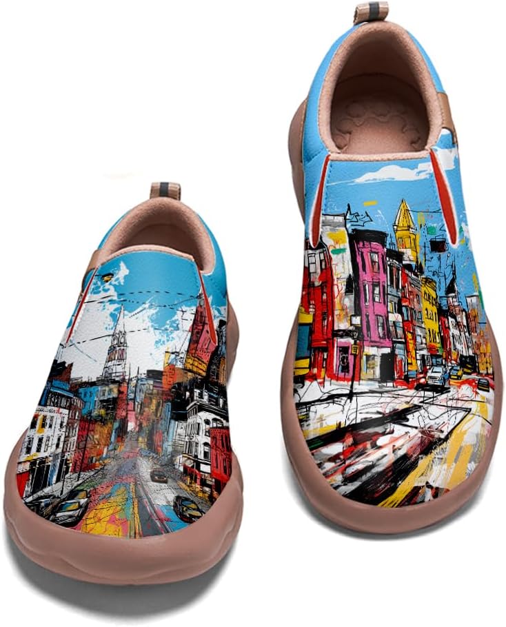 Kid's Slip On Loafers Boys Girls Art Painted Walking Shoes Lightweight Cozy Casual Travel Sneakers