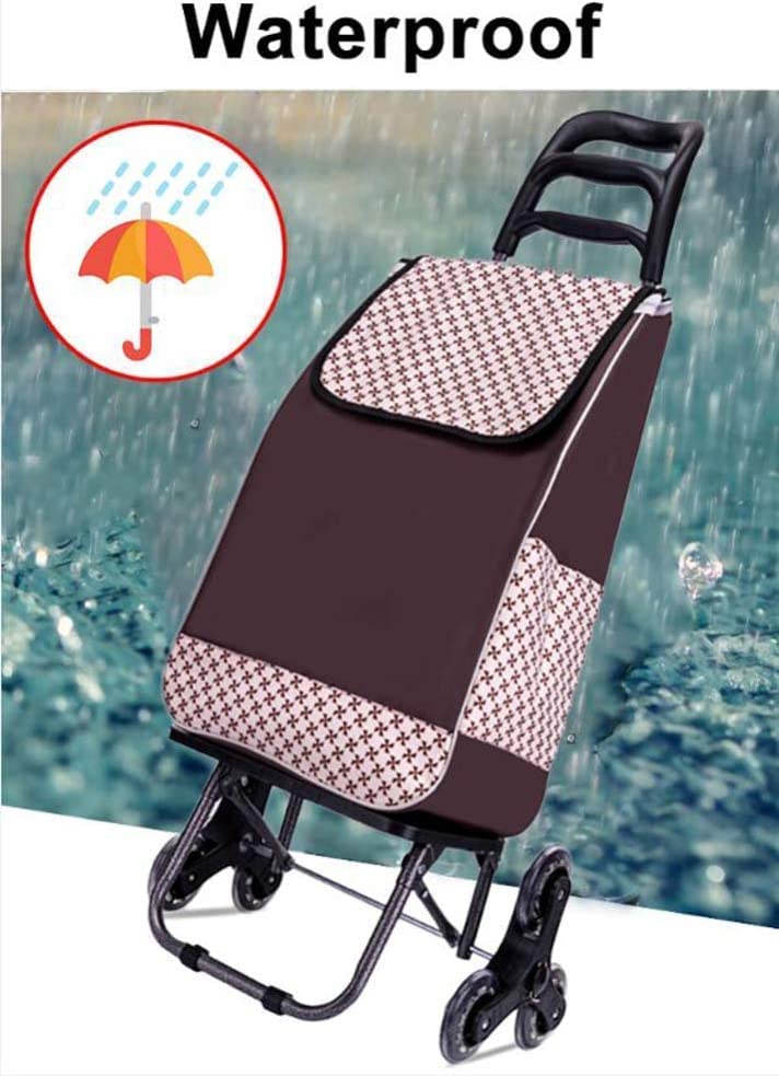 Einkaufstrolley Zusammenklappbarer Einkaufswagen Lebensmitteldienstprogramm Leichter Trolley Treppensteigwagen mit… – Bild 3