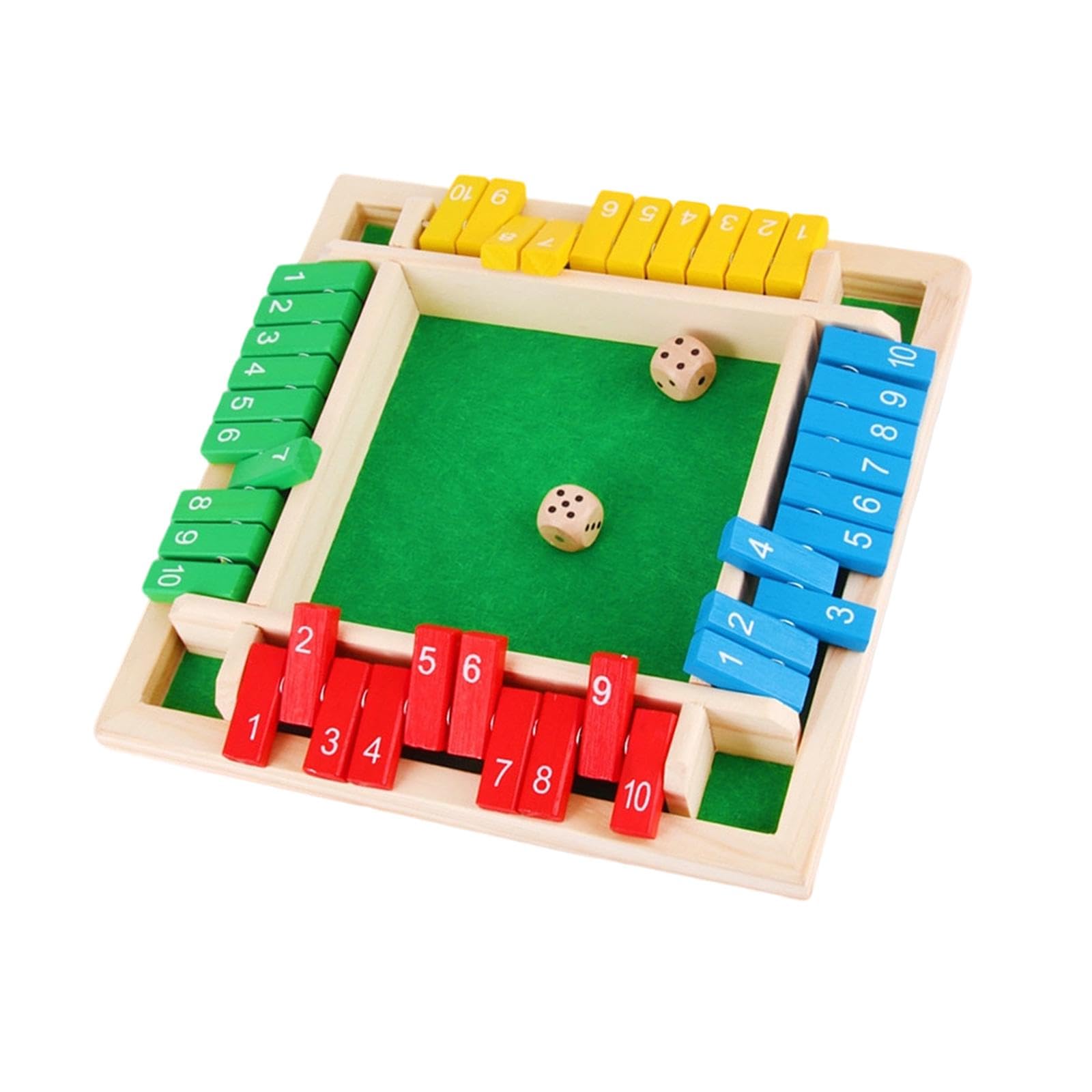 Shut The Box Dice Game Funny Strategy Game for Family Parties Classroom Home