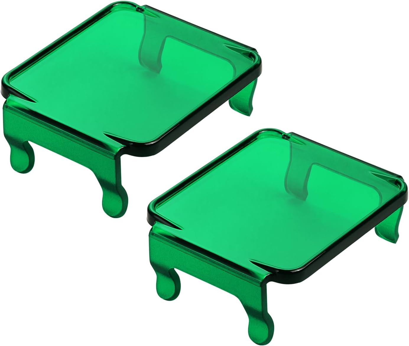 Green Pod Light Covers, AKD Part 2Pcs 3x3 Inch Square LED Pods Cover Green LED Light Bars Covers 3x3 Cube Lights Cover