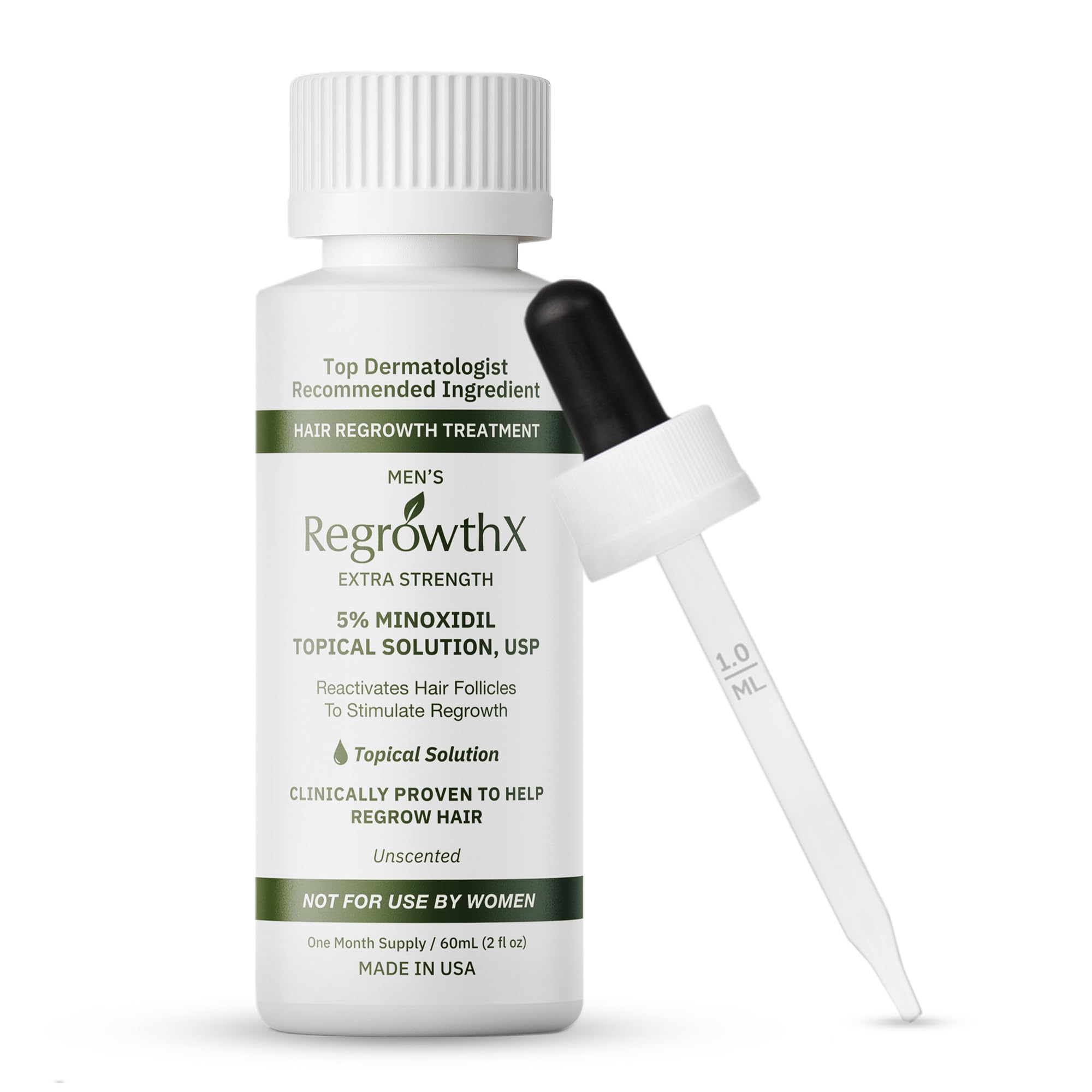 5 Minoxidil for Men Hair Regrowth Treatment Extra Strength Topical Solution USP Unscented 3 Month Supply 3x2 fl