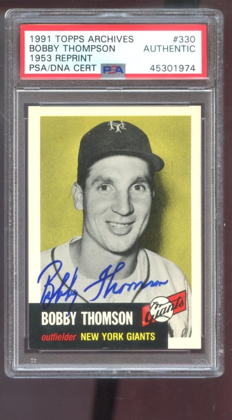 1991 Topps Archives 1953#330 Bobby Thomson Signed Autographed Autograph Auto PSA PSA/DNA COA Baseball Card MLB