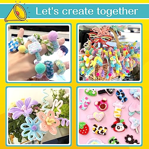 Image of 100 PCS Pipe Cleaner Craft Light Green Pipe Cleaners Bulk, Chenille Stem | Fuzzy Sticks Pipe Cleaner for Crafts Festival Home Decorations