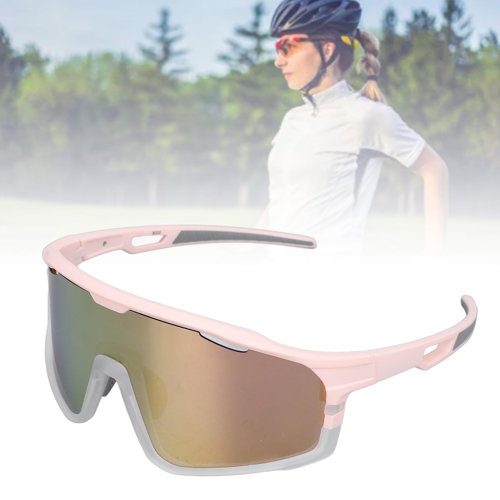 Gafas de Sol de Ciclismo UV400, Fotocromáticas, Cómodas, Multiusos, Diseño Ligero para Correr, Andar en Bicicleta, Pescar, 1 par