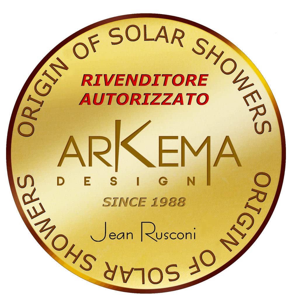 Doccia Solare da Giardino 35L Miscelatore e Lavapiedi Arkema Happy XL Dove Grey