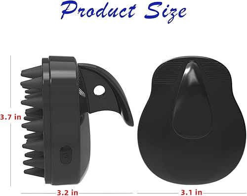 Vista 7 de Sonic - Depurador de cuero cabelludo con cerdas de silicona para el crecimiento del cabello y eliminación de la caspa, impermeable, recargable, 3