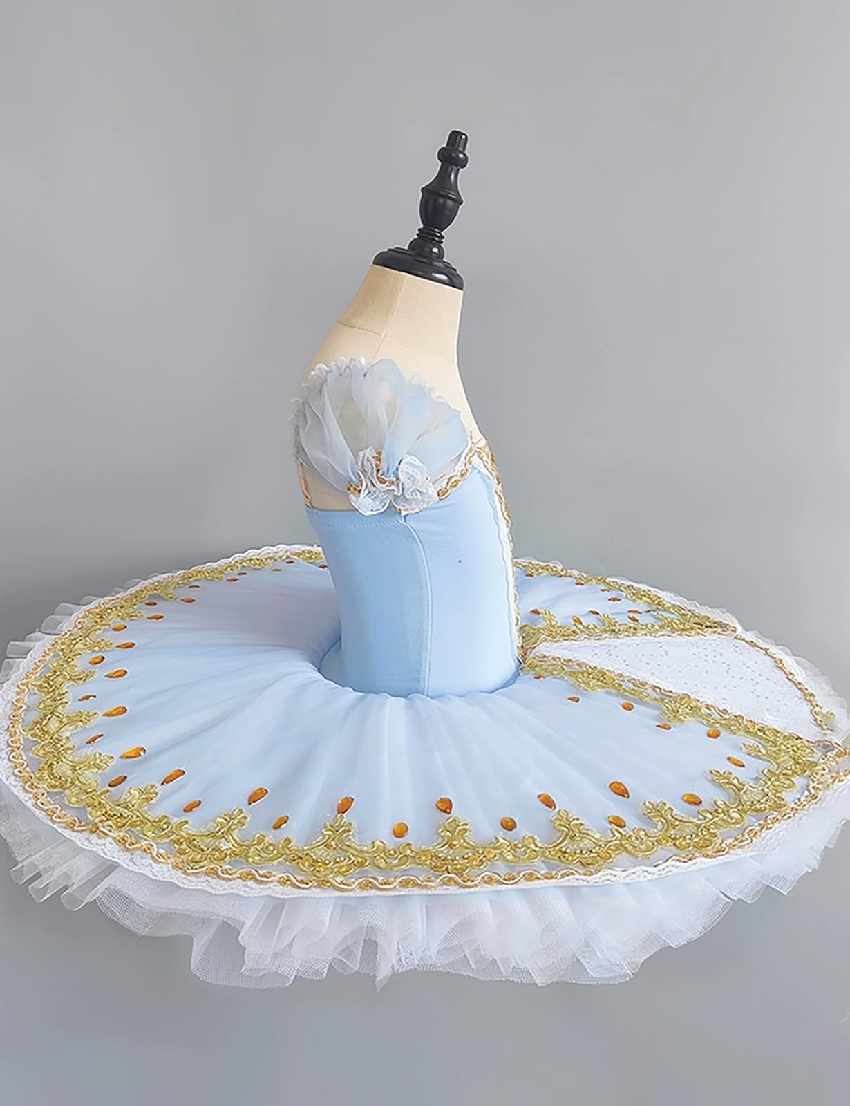 AOQUNFS Niñas Lentejuelas Brillantes Bordado Camisola Tutu Faldas Bailarina Lago de los Cisnes Actuación Disfraz,MTB-109