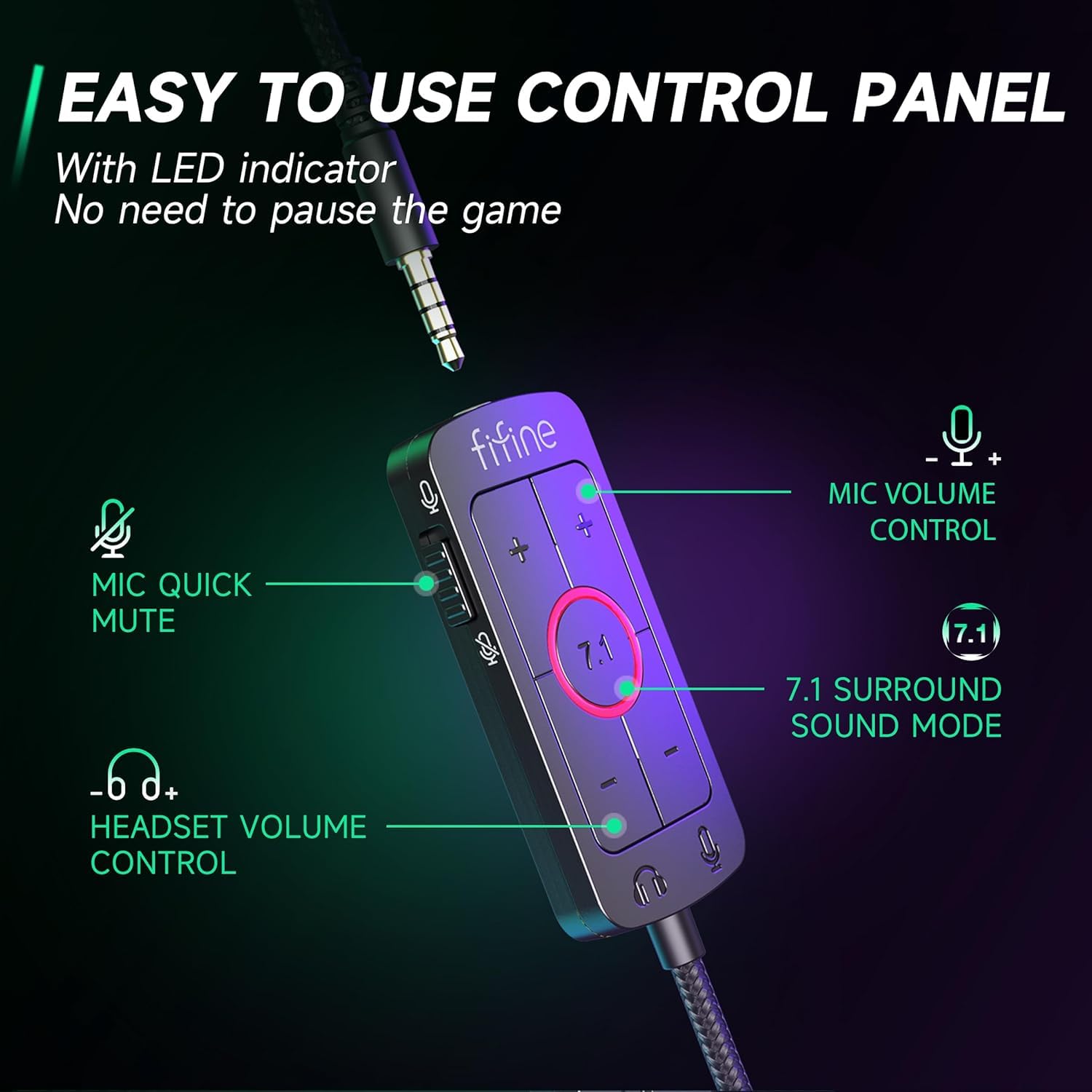 FIFINE Gaming Headset und USB Mikrofon, PC Microphone mit Mikrofon Ständer und Over Ear Kopfhörer mit USB & 3,5 mm Kabel, für Podcast Streaming Studio Mac PS4 PS5 Xbox Switch (A6V+H9)