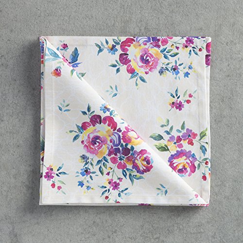 Maison d' Hermine Cloth Napkins Set of 4 100% Cotton Everyday Reusable Square Napkins Cloth Washable Dinner Party Wedding Restaurant Gifts for Mothers Day (Rose Garden - Image 2