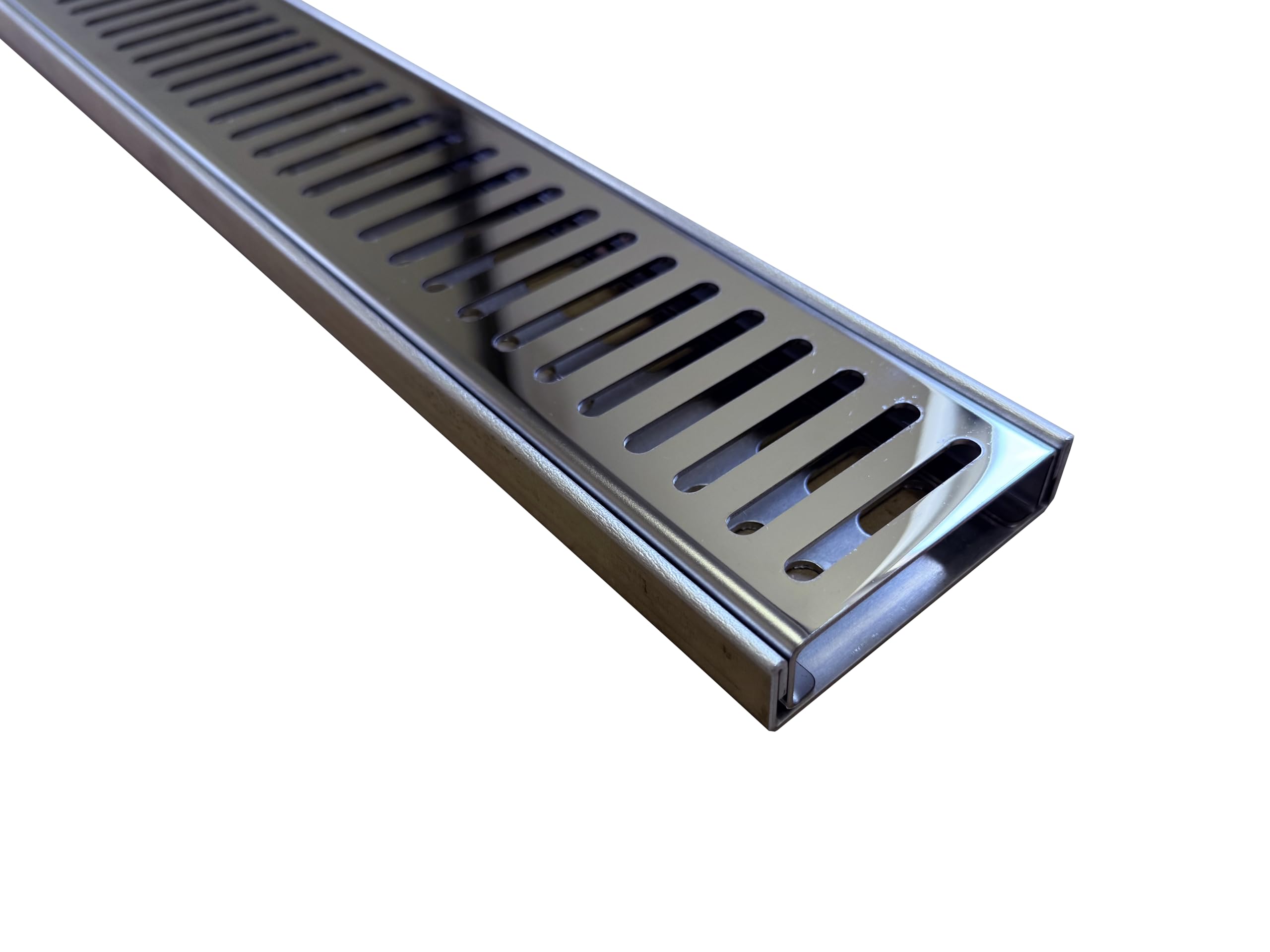 Entwässerungsrinne Terrassenrinne Rinne DRAINRINNE 1000mm aus Edelstahl u.Aluminium Regenrinne Fassadenrinne extra flach