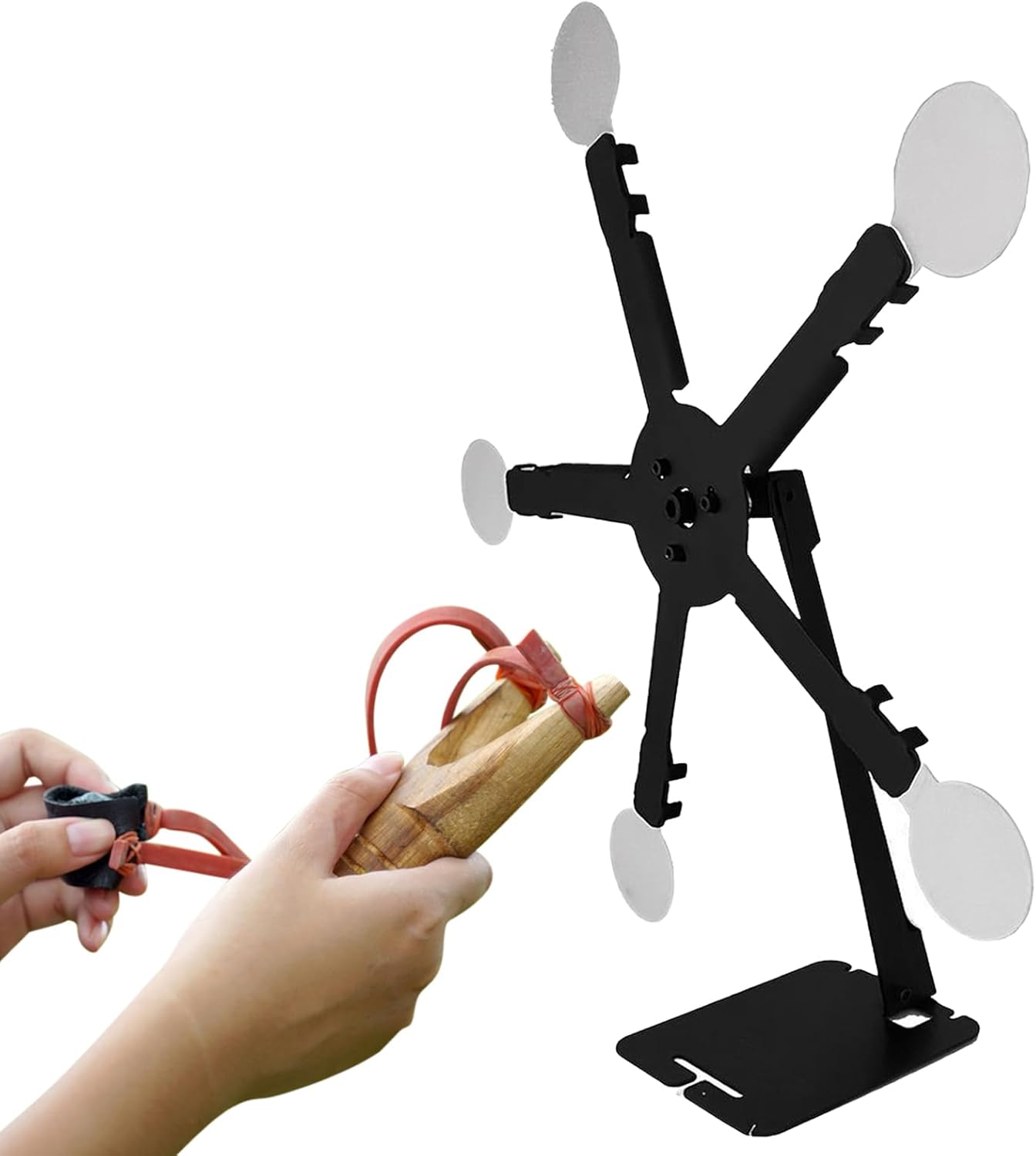 Rotating Targets | Backyard Mobile Targets - Resetting Magnetic Adjustable Five Ferris Wheel Practice Tool for Backyard Women Adults Men Outdoor Game Equipment