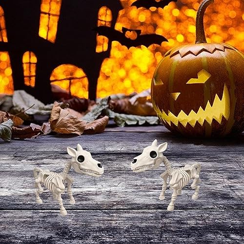 Cheval squelette d'Halloween résine stable pour remplacer le plastique déformé - 5