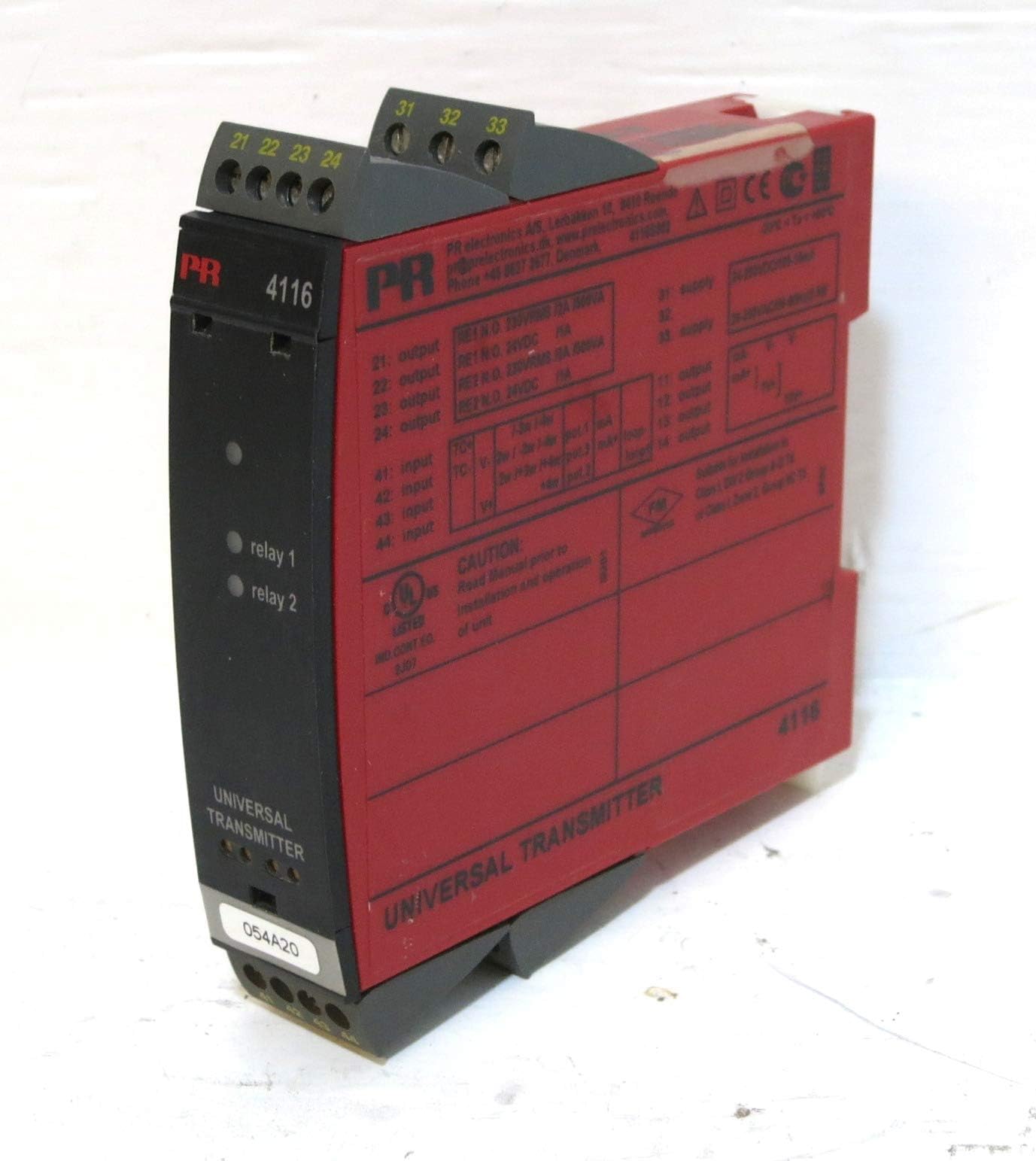 4116 2 Relay OUTPUTS, 24-230 VAC/DC, DIN Rail Mount, Isolated, RTD/TC, Screw Type Terminal, Transmitter, Universal