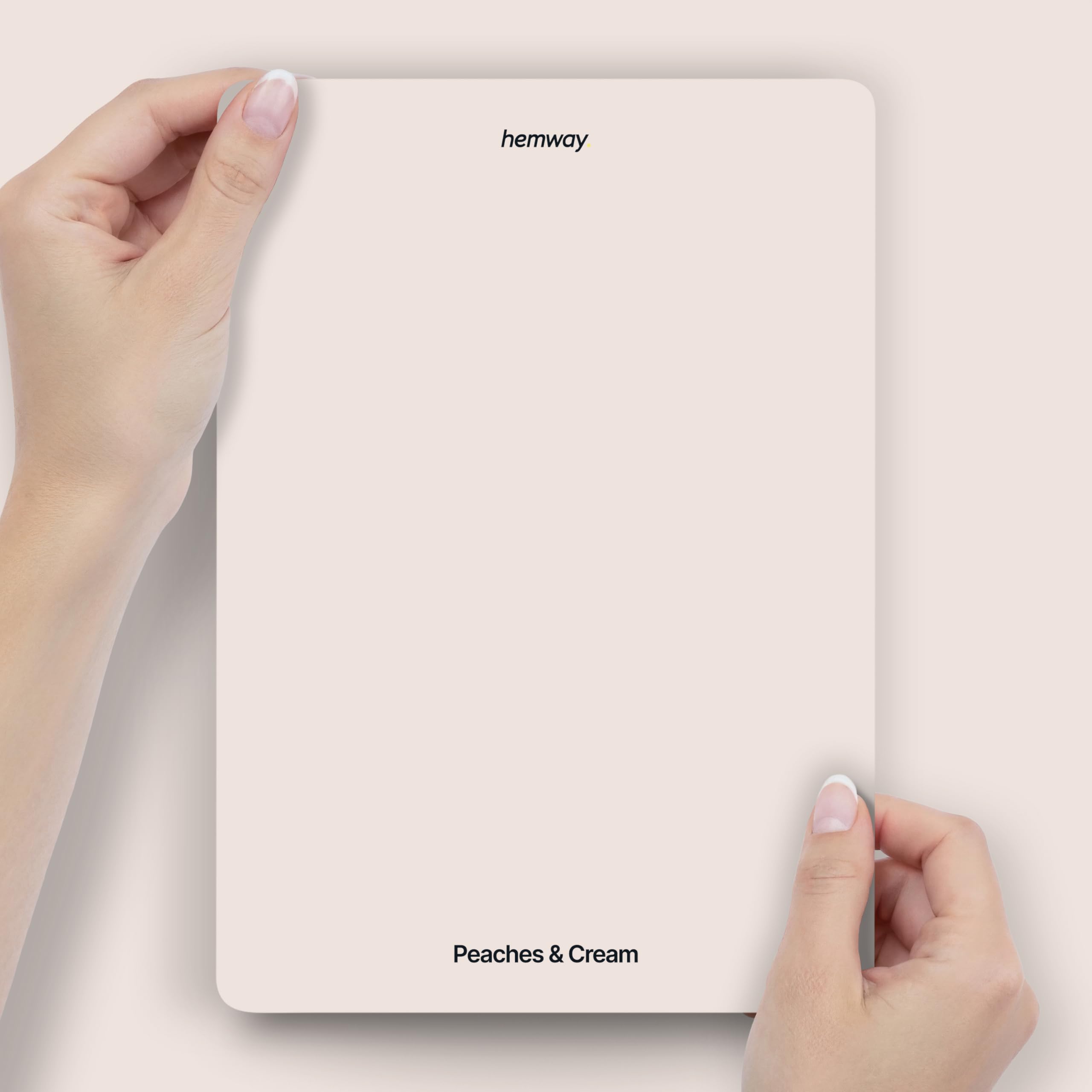Hemway Peaches and Cream Peel & Stick Sample Chalk Paint | A5 Accurate Colour Swatch, Mess-Free Alternative to Paint Tester Pots, Easy To Use, Eco-friendly, for Interior Furniture & Walls