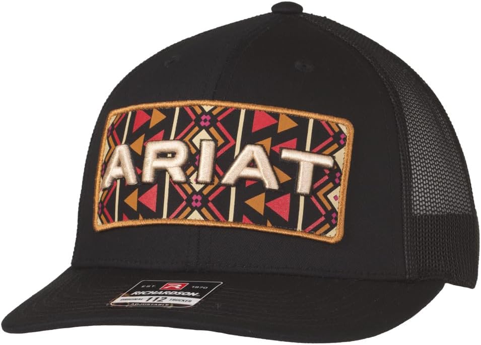 ARIAT Women's Southwest Print Patch Cap, Black