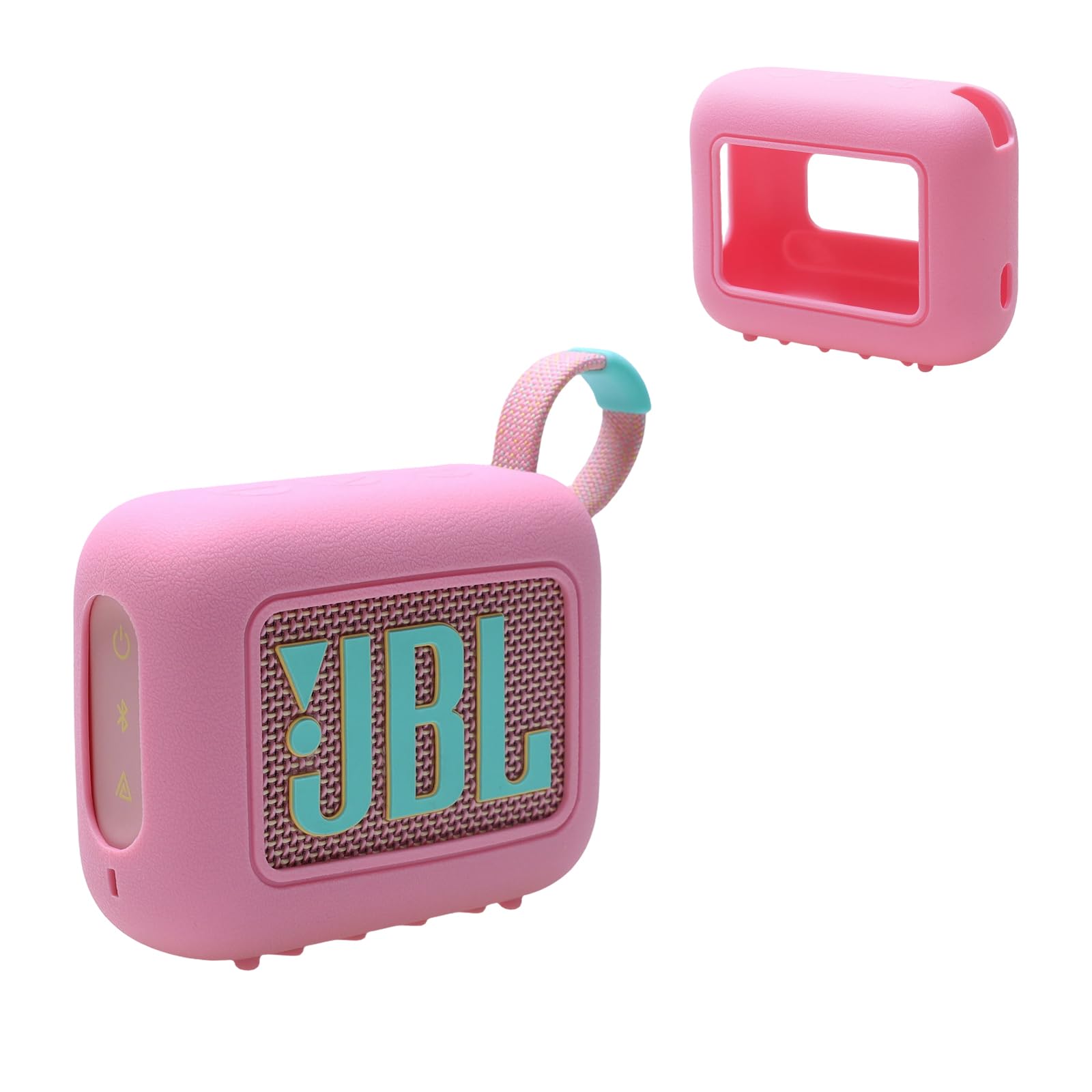 Silicone Cover Case for JBL Go 4 Ultra-Portable Waterproof Speaker Pink