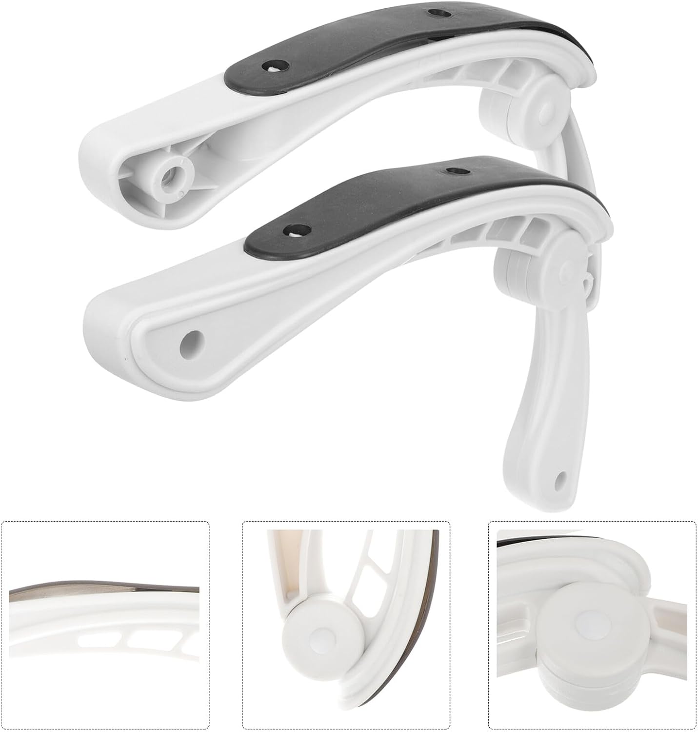 Zerodeko 2Pcs Ergonomic Office Chair Armrests Replacement Parts Sturdy Daily Use Arm Rests for Desk Chairs Comfortable Support Household Accessory