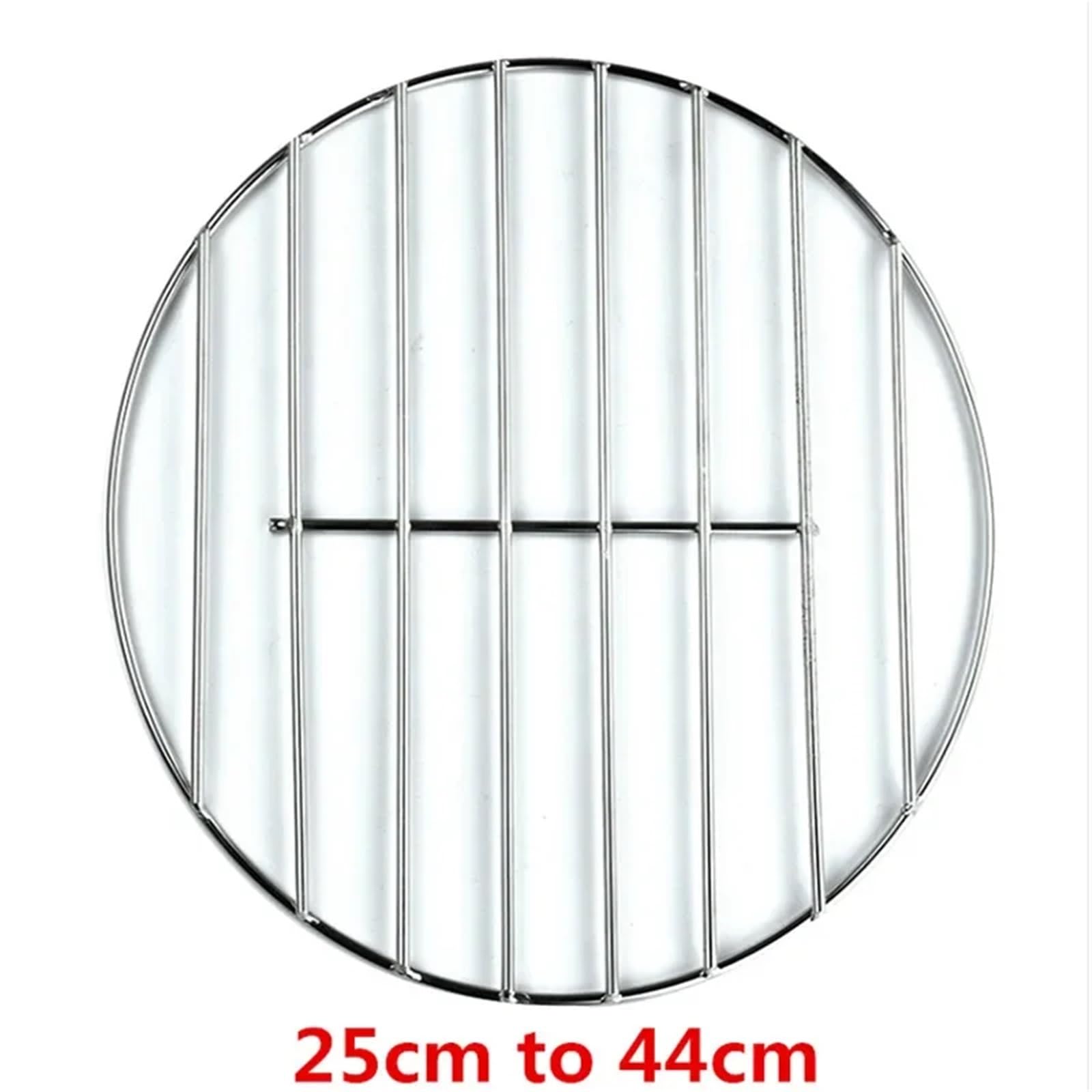 Rete a rete per barbecue in acciaio inox, griglia rotonda per arrostire pancetta e verdure, accessorio da cucina versatile, varie dimensioni (43,5 cm)