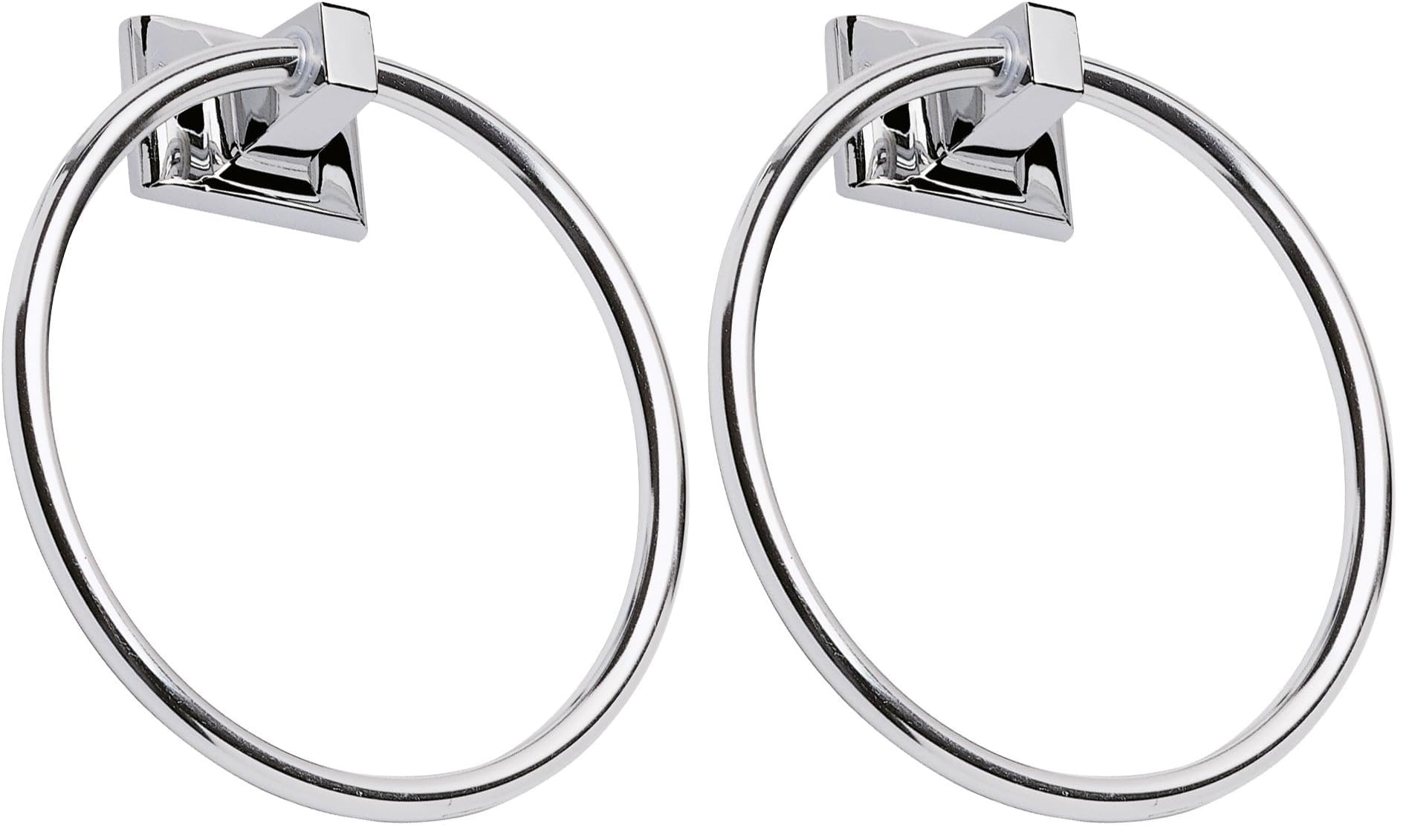 Polished Chrome Towel Rings - Pack of 2 -1 Polished Chrome Towel Rings - Pack of 2 -1