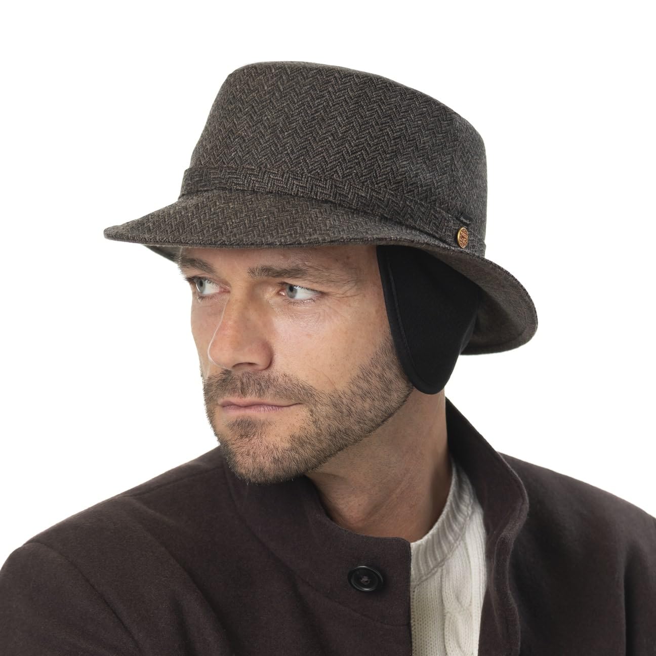 Mayser Stuart Classic Hut Traveller Fischgrat Sympatex Herren Herbst Winter