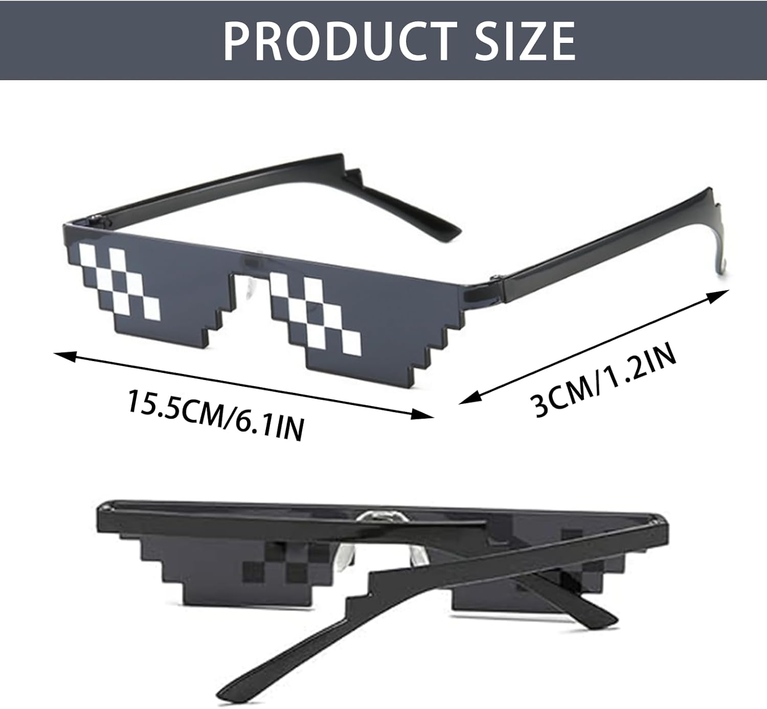 Funky Pixel-Sonnenbrille: Der ultimative Party-Gag für Jung und Alt!