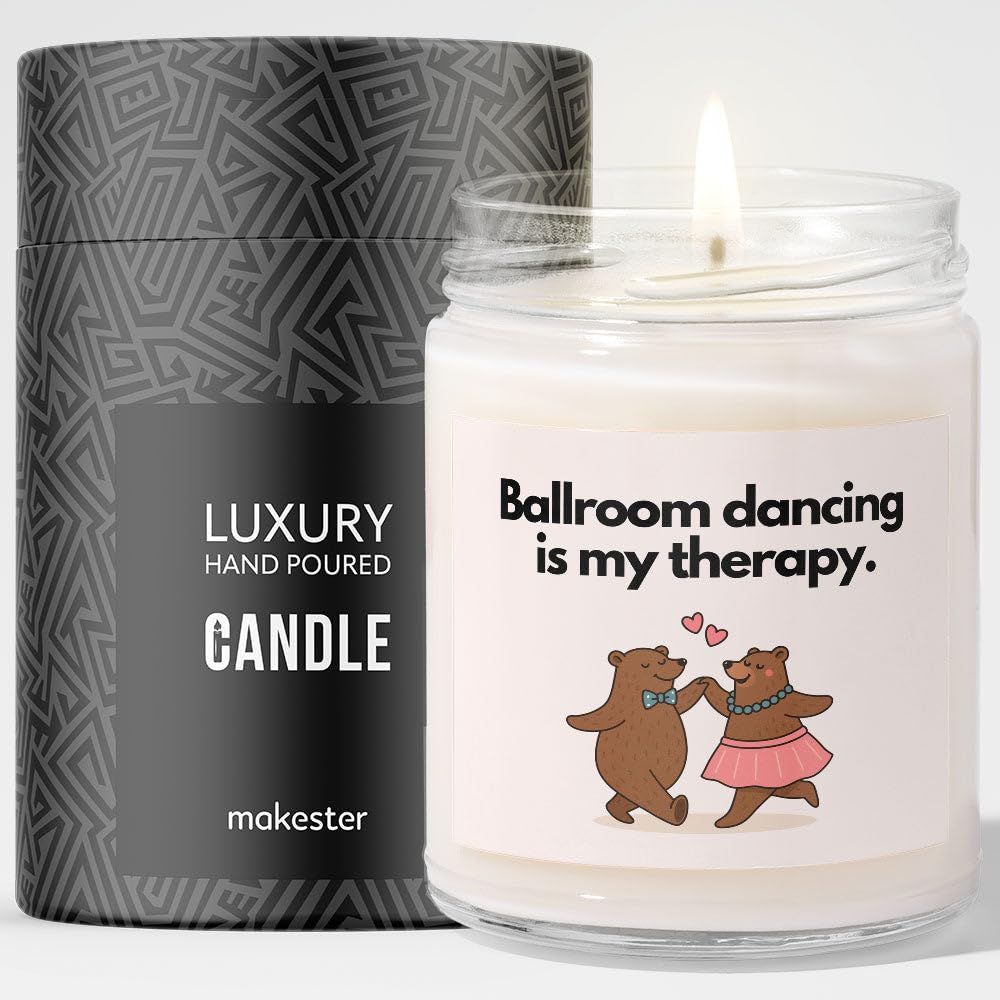 Ballroom Dancer Gift - Luxury Soy Wax Candle - Vanilla, Jasmine, Sugared Almond - Makester โ image 1
