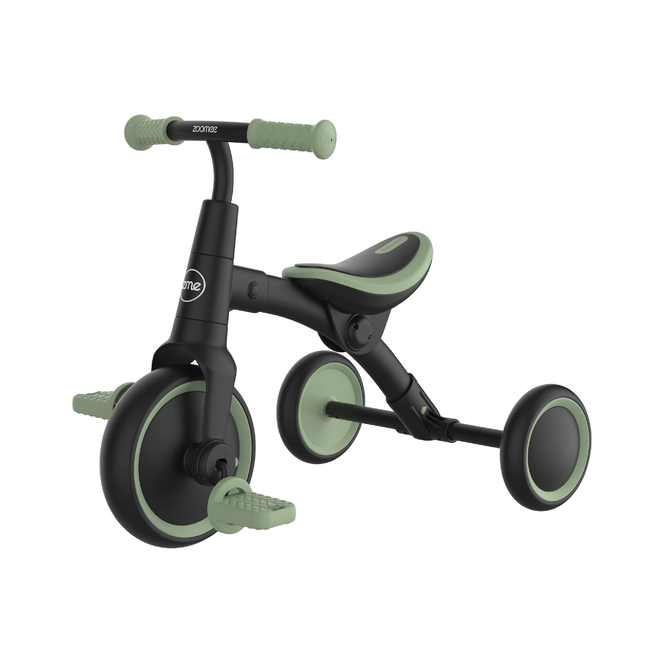 Zoomee by TP Toys Balance Bike to Trike for Toddlers 18+ Months, 2-in-1 Kids Ride On Tricycle with Adjustable Seat & Removable Pedals, Indoor Outdoor Use, Green, Motor Skills Development, 25kg Max