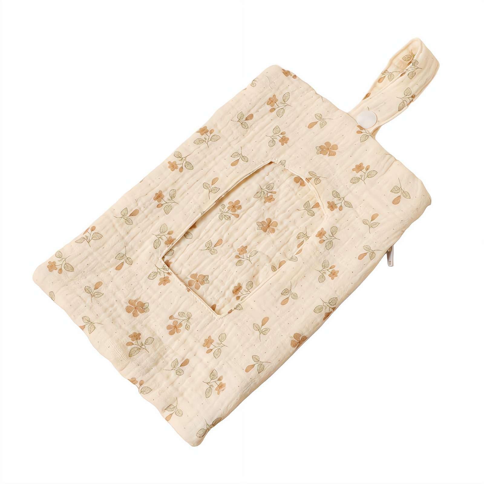 Quilted Baby Wipe Holder, 2026 Floral Quilted Diaper Pouch, Portable Mommy Bag for Stroller, for Travel Stroller Daily Casual
