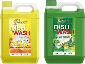 Dish Wash Gel Liquid, 5 Litre, Pack of 2, Lemon and Green Variants